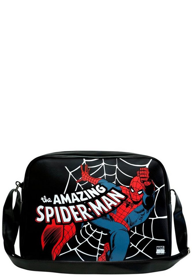 LOGOSHIRT Schultertasche Spider-Man, mit Spider-Man-Logo von LOGOSHIRT