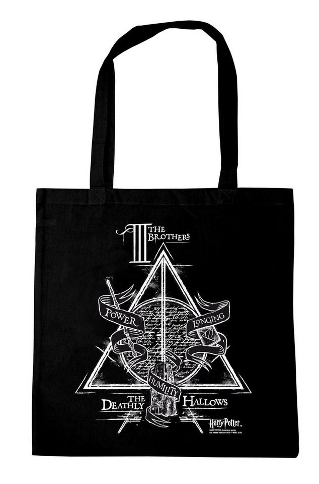 LOGOSHIRT Henkeltasche Baumwolltasche The Three Brothers, mit filigranem Print von LOGOSHIRT