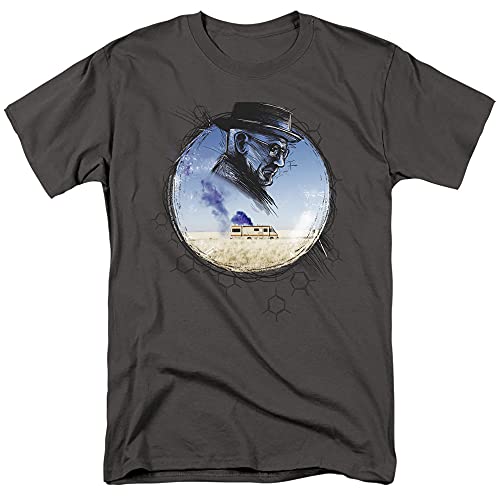 LOGOVISION Unisex Breaking Bad Crystal, Charcoal T-Shirt, anthrazit, L von LOGOVISION