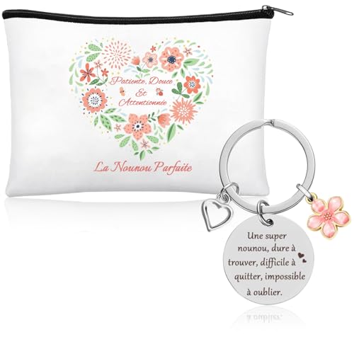Babysitter Geschenkset - Schlüsselanhänger und Make-up-Tasche - Ideales Dankeschön für zuverlässige Betreuer von LOHENYOR