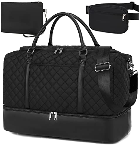 LOIDOU Groß Reisetasche Weekender Bag mit Schuhfach Handgepäck Tasche für Flugzeug Sporttasche Damen Herren Travel Duffel Bags für Reisen Gym Urlaub übernachtung with Bauchtasche & Kosmetiktasche LOIDOU Groß Reisetasche Weekender Bag mit Schuhfach Handgepäck Tasche für Flugzeug Sporttasche Damen Herren Travel Duffel Bags für Reisen Gym Urlaub übernachtung with Bauchtasche & Kosmetiktasche von LOIDOU