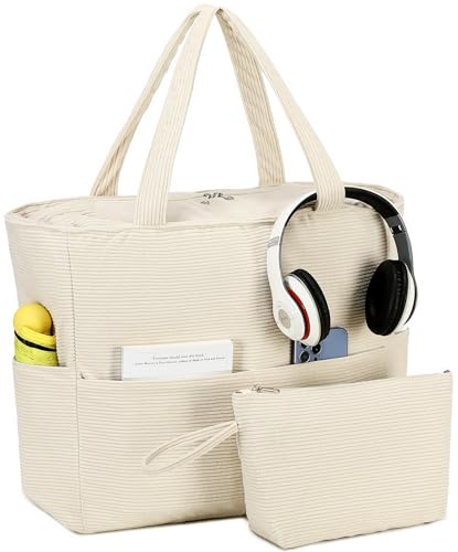 LOIDOU Große Strandtasche Damen Umhängetasche mit Reißverschluss Tote Bag Wasserdichte Sanddichte Shopper Schultertaschen Handtasche Gym Schwimmbad mit nassem Reise Pool Swim von LOIDOU