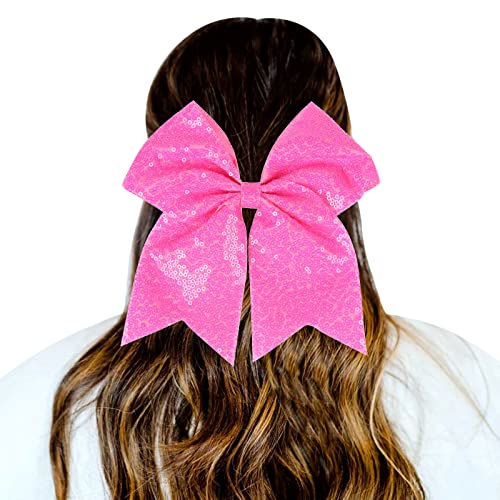 1 STÜCK Haargummis Gradient Pailletten Bowknot Kopfschmuck Seile Dekorationen Kopfschmuck Dekoration Haargummis Für Mädchen Lauf (Pink, One Size) von LOIJMK