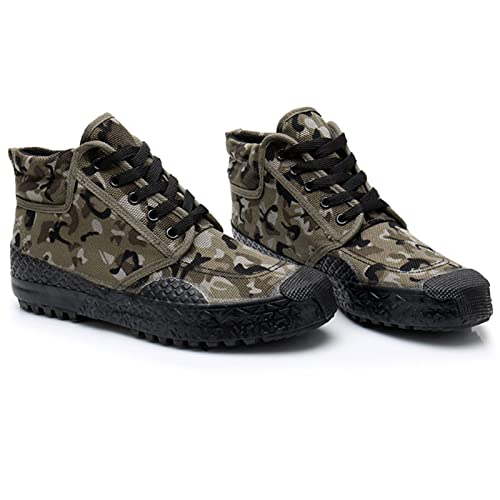 Arbeitsschuhe Herren Camouflage Hohe Schuhe MäNner rutschfeste Outdoor-Walking-Shoes Atmungsaktive Fitness Turnschuhe Lace Up Freizeitschuhe Outdoor-Wanderschuhe Herrenschuhe von LOIJMK