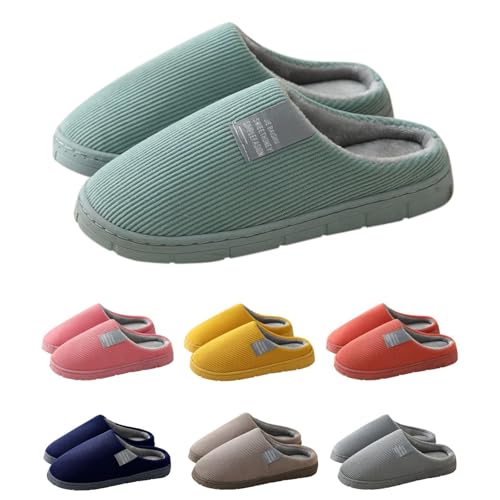 Damen Hausschuhe Winter Pantoffeln Warme Hausschuhe Herren Memory Foam Filzpantoffeln Gefütterte Hüttenschuhe Hauspantoffeln Flauschige Pantoletten Slipper Slide Bequeme Schlappen Hausschlappen von LOIJMK