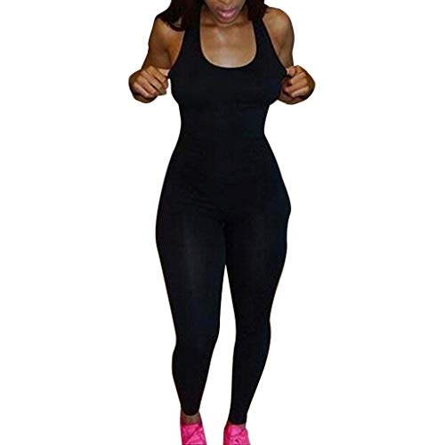 Damen Jumpsuit Elegant Schlanke Yoga Playsuit Jumpsuits Sexy Bequem Strampler Bodysuits Mode Latzhosen für Damen Overall Sommer Shaping Tights für Gym Hüftlift Fitness Laufen Wrap Bodies von LOIJMK