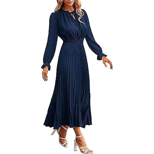 Damen Kleider Sommer, Strandkleider Damen Plissee A-Linien Kleid Elegante Langarm Kleid Damen Strandkleider Funky Kleid Damen Lang Sommerkleid Falten Damenkleider Lounge Swing Kleider Damen Kleider Sommer, Strandkleider Damen Plissee A-Linien Kleid Elegante Langarm Kleid Damen Strandkleider Funky Kleid Damen Lang Sommerkleid Falten Damenkleider Lounge Swing Kleider von LOIJMK