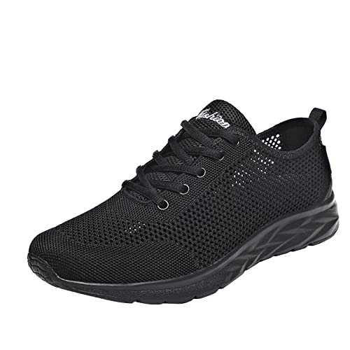 Freizeitschuhe Schwarz Leicht Herren Sommerschuhe Weichem Boden Atmungsaktiv StraßEnlaufschuhe Outdoor rutschfest Fitnessschuhe Laufschuhe Plate Schuhe von LOIJMK