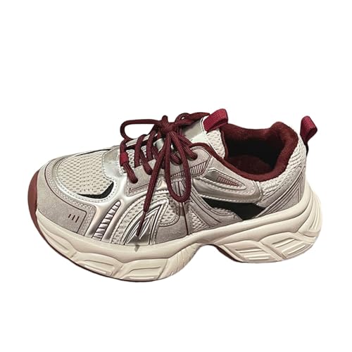 Hallenschuhe Kinder Turnschuhe Mädchen Jungen Laufschuhe Sportschuhe Atmungsaktiv Mesh Sneaker Rutschfeste Schnürschuhe Hallenturnschuhe Outdoor Trekking Wanderschuhe Kinderschuhe Walkingschuhe von LOIJMK