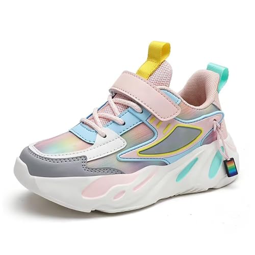 Hallenschuhe Mädchen 30, Sportschuhe Kinder Turnschuhe Atmungsaktiv Mesh Laufschuhe Sneaker Rutschfeste Kinderschuhe Hallenturnschuhe Outdoor Fitnessschuhe Tennisschuhe Wanderschuhe Walkingschuhe von LOIJMK