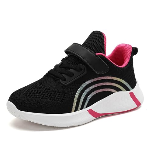 Hallenschuhe Mädchen Jungen Sportschuhe Kinder Turnschuhe Atmungsaktiv Mesh Sneaker Rutschfeste Laufschuhe Outdoor Fitnessschuhe Tennisschuhe Kinderschuhe Hallenturnschuhe Wanderschuhe Walkingschuhe von LOIJMK