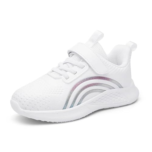 Hallenschuhe Mädchen Jungen Sportschuhe Kinder Turnschuhe Atmungsaktiv Mesh Sneaker Rutschfeste Laufschuhe Outdoor Fitnessschuhe Tennisschuhe Kinderschuhe Hallenturnschuhe Wanderschuhe Walkingschuhe von LOIJMK