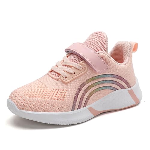 Hallenschuhe Mädchen Jungen Sportschuhe Kinder Turnschuhe Atmungsaktiv Mesh Sneaker Rutschfeste Laufschuhe Outdoor Fitnessschuhe Tennisschuhe Kinderschuhe Hallenturnschuhe Wanderschuhe Walkingschuhe von LOIJMK