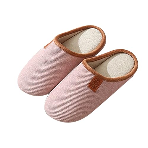 Hausschuhe Damen Herren Gefütterte Pantoletten Gästehausschuhe Memory Foam Slippers Schlappen Warm Hausschlappen Hauspantoffeln Plüsch Filzpantoffeln Flauschige Winter Hüttenschuhe Filzhausschuhe von LOIJMK