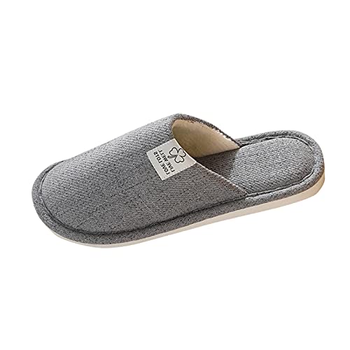 Hausschuhe Damen Herren Winter Memory Foam Pantoffeln Hüttenschuhe Hausschlappen Warme Hausschuhe Bequeme Filzpantoffeln Flauschige Slipper Gefütterte Pantoletten Schlappen Plüsch Hauspantoffeln von LOIJMK
