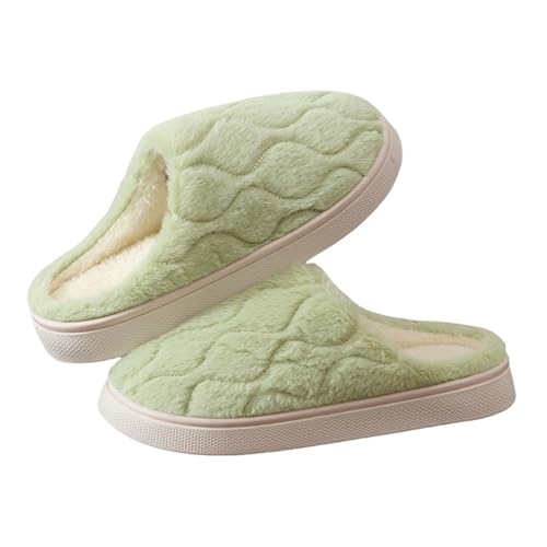 Hausschuhe Damen Plüsch, Gefütterte Slippers Schlappen Flauschig Hauspantoffeln Hausschlappen Warm Hausschuhe Damen Memory Foam Pantoffeln Filzpantoffeln Hüttenschuhe Pantoletten Filzhausschuhe von LOIJMK