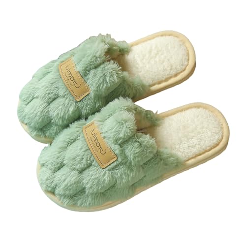 Hausschuhe Damen Plüsch, Warm Hausschuhe Damen Memory Foam Pantoffeln Gefütterte Slippers Schlappen Flauschig Hauspantoffeln Hausschlappen Filzpantoffeln Hüttenschuhe Pantoletten Filzhausschuhe von LOIJMK