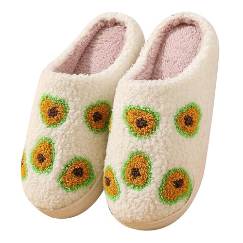 Hausschuhe Damen Plüsch Winter Pantoletten Cartoon Warm Hausschuhe Damen Memory Foam Pantoffeln Hauspantoffeln Hausschlappen Gefütterte Slippers Schlappen Filzpantoffeln Hüttenschuhe Filzhausschuhe von LOIJMK