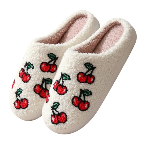 Hausschuhe Damen Plüsch Winter Pantoletten Cartoon Warm Hausschuhe Damen Memory Foam Pantoffeln Hauspantoffeln Hausschlappen Gefütterte Slippers Schlappen Filzpantoffeln Hüttenschuhe Filzhausschuhe von LOIJMK