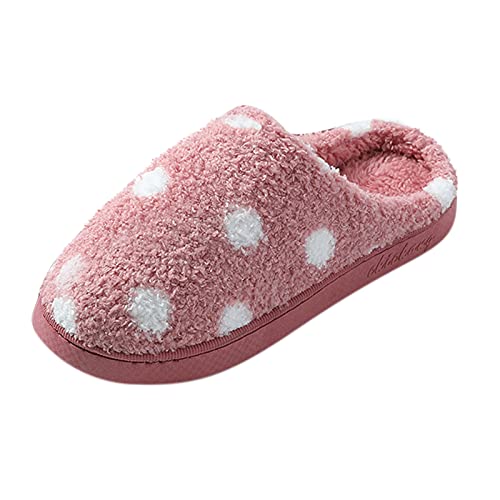 Hausschuhe Damen Winter Gefütterte Pantoffeln Damen Warme Hausschuhe Plüsch Slippers Schlappen Memory Foam Hausschlappen Filzpantoffeln Winter Hauspantoffeln Hüttenschuhe Flauschige Pantoletten von LOIJMK