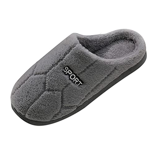 Hausschuhe Damen Winter Pantoffeln Plüsch Warme Hausschuhe Herren Filzpantoffeln Memory Foam Schlappen Gefütterte Pantoletten Hauspantoffeln Flauschige Slipper Bequeme Hüttenschuhe Hausschlappen von LOIJMK