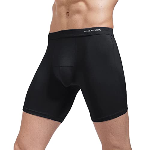 Herren Unterhosen Langer Einfarbig Eng Stretch Schnelltrocknend Herren Boxer Sport Trunks Shorts Boxershorts Trunks Shorts High Wist Gym Fitness UnterwäSche Elastisch SportunterwäSche Lassige von LOIJMK
