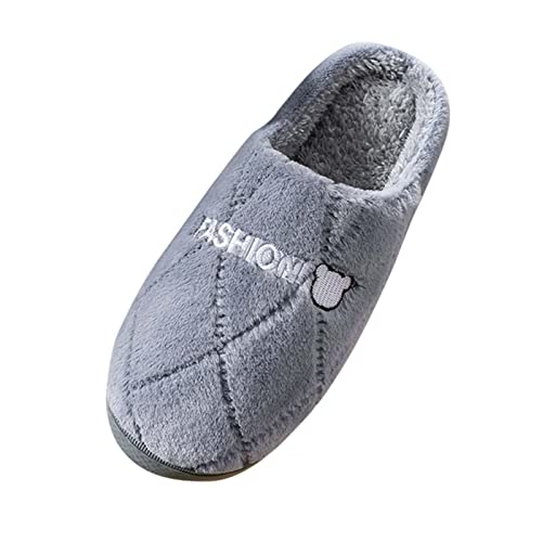 Hhausschuhe Damen Winter Flauschige Pantoletten Hausschuhe Herren Warm Hausschlappen Gefütterte Filzpantoffeln Slippers Schlappen Memory Foam Hauspantoffeln Anti-Rutsch Hüttenschuhe Filzhausschuhe von LOIJMK