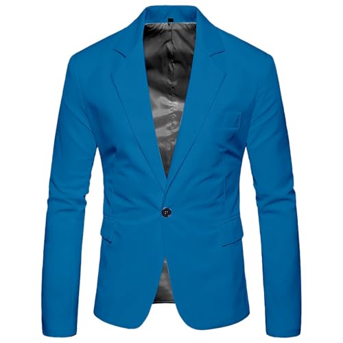 LOIJMK Anzüge für Herren Regular Fit - Sakko Blazer 1 Knöpfe Vintage Anzugsjacke Business Blazermantel Anzugjacken Geschäft Büro Übergangsjacke Freizeitanzug Langarm Outwear Blazerjacke von LOIJMK