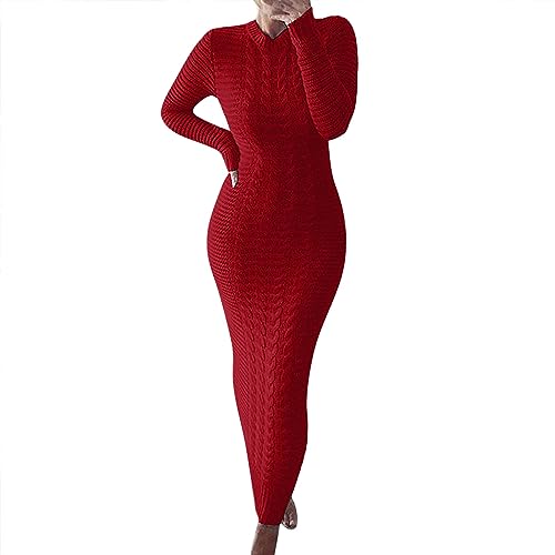 LOIJMK Damen Bodycon Midikleid Mode Strickkleid Damen Winter Bleistiftkleid Funky Langarm Enges Figurbetontes Sexy Vintage Strickpullover Kleider Knöchellanges Kleid Frauen Elegante Jerseykleid LOIJMK Damen Bodycon Midikleid Mode Strickkleid Damen Winter Bleistiftkleid Funky Langarm Enges Figurbetontes Sexy Vintage Strickpullover Kleider Knöchellanges Kleid Frauen Elegante Jerseykleid von LOIJMK