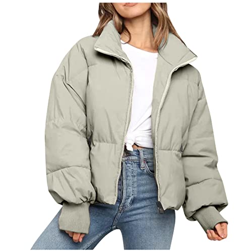 LOIJMK Damen Puffer Jacke Winter Kurz Langarm Damen Cropped Fit Pufferjacke mit Breitem Lässige Modern Frauen Winterjacke Steppjacke Jacke Winter Puffer Jacket Warm mit Kapuze Outdoorjacke LOIJMK Damen Puffer Jacke Winter Kurz Langarm Damen Cropped Fit Pufferjacke mit Breitem Lässige Modern Frauen Winterjacke Steppjacke Jacke Winter Puffer Jacket Warm mit Kapuze Outdoorjacke von LOIJMK