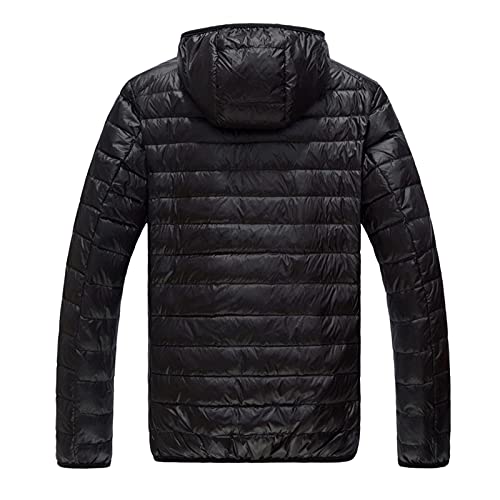 LOIJMK Daunenjacke Herren Outdoor Steppjacke Mit Kapuze Regular Fit Daunenjacken Männer Winter Warm Kapuzenjacke Basic Übergangsjacke Hoodie Funky Outdoorjacke Outerwear Sweatjacke Winterjacke von LOIJMK