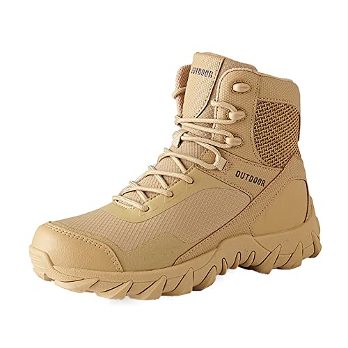 LOIJMK Einsatzstiefel Herren Gefüttert Kampfstiefel Springerstiefel Taktische Militärstiefel Army Combat Boots Wasserdicht Schnürstiefel Winterstiefel Arbeitsstiefel Wanderstiefel Schneestiefel von LOIJMK