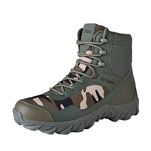 LOIJMK Einsatzstiefel Herren Gefüttert Kampfstiefel Springerstiefel Taktische Militärstiefel Army Combat Boots Wasserdicht Schnürstiefel Winterstiefel Arbeitsstiefel Wanderstiefel Schneestiefel von LOIJMK