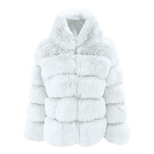 LOIJMK Felljacke Damen Kurz Kapuzenjacke, Weiche Kurzmantel Damen Winter Plüsch Jacken mit Fell Funky Flauschig Mantel mit Kapuze Hoodie Jacken Elegante Outdoorjacke Outerwear Women Wintermantel von LOIJMK