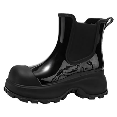 LOIJMK Gummistiefel Damen Regenstiefel Wasserdicht Arbeitsstiefel Mit Dicken Sohlen Regenschuhe Rain Boots Halbhoch Stiefeletten Gummistiefelette Gummi Stiefel Gummischuhe Schlupfstiefel Gartenschuhe LOIJMK Gummistiefel Damen Regenstiefel Wasserdicht Arbeitsstiefel Mit Dicken Sohlen Regenschuhe Rain Boots Halbhoch Stiefeletten Gummistiefelette Gummi Stiefel Gummischuhe Schlupfstiefel Gartenschuhe von LOIJMK