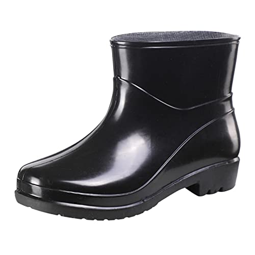 LOIJMK Gummistiefel Damen Regenstiefel Wasserdicht Stiefeletten Rain Boots Kurz Arbeitsstiefel Regenschuhe Schlupfstiefel Gummistiefeletten Garten Stiefel Berufsstiefel Gartenschuhe Gr.37-41 von LOIJMK