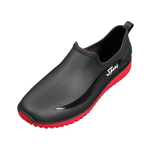 LOIJMK Gummistiefel Herren Kurz Regenstiefel Gartenschuhe Wasserdicht Stiefeletten Regenschuhe Rain Boots Gummi Stiefel Gummischuhe Rutschfeste Gummistiefelette Arbeitsstiefel Schlupfstiefel von LOIJMK
