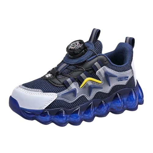 LOIJMK Hallenschuhe Kinder Jungen Sportschuhe Turnschuhe Ohne Schnürung Laufschuhe Atmungsaktiv Sneaker Kinderschuhe Outdoor Fitnessschuhe Hallenturnschuhe rutschfeste Barfussschuhe Barfußschuhe von LOIJMK