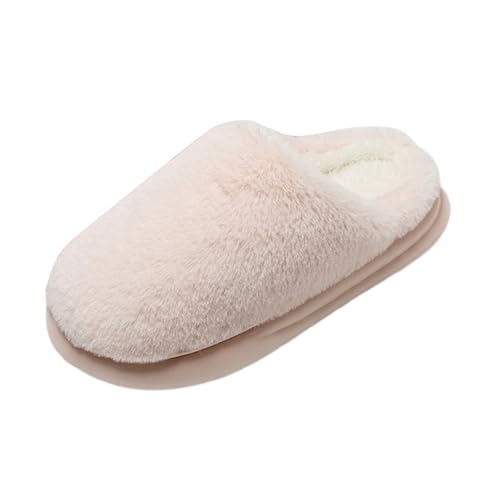 LOIJMK Hausschuhe Damen Plüsch Winter Warme Pantoffeln Memory Foam Slippers Schlappen Filzpantoffeln Gefütterte Hauspantoffeln Hausschlappen Kuschelig Pantoletten rutschfeste Puschen Hüttenschuhe von LOIJMK