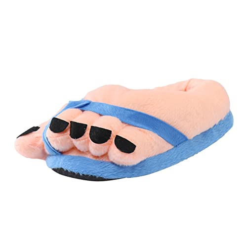 LOIJMK Hausschuhe Damen Winter, Unisex Erwachsene Monster Hausschuhe Halbling Plüsch-Pantoffeln Adventure Slippers Geschlossen Hüttenschuhe Plüsch Warme Schlappen Memory Foam Zehen Pantoffeln von LOIJMK