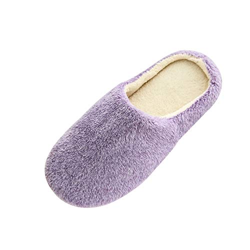 LOIJMK Hausschuhe Damen Winter Warm Hausschuhe Memory Foam Pantoffeln Plüsch Slippers Schlappen Gefütterte Hauspantoffeln Hausschlappen Flauschig Hüttenschuhe Filzpantoffeln Filzhausschuhe von LOIJMK