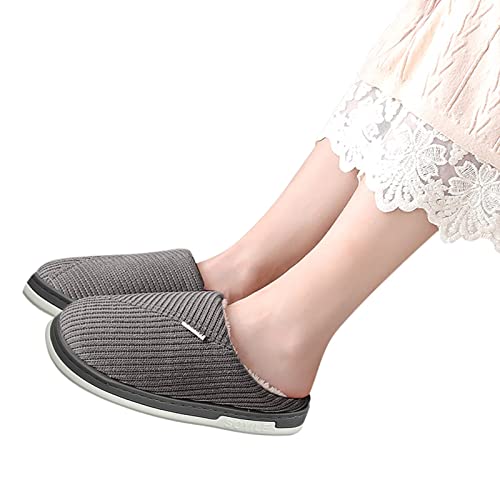 LOIJMK Herren Bequeme Hausschuhe Schlafzimmer Hausschuhe Indoor Outdoor Hausschuhe Slip On Home Schuhe Schuhe Herren Blau Gelb (Grey, 42-43) von LOIJMK