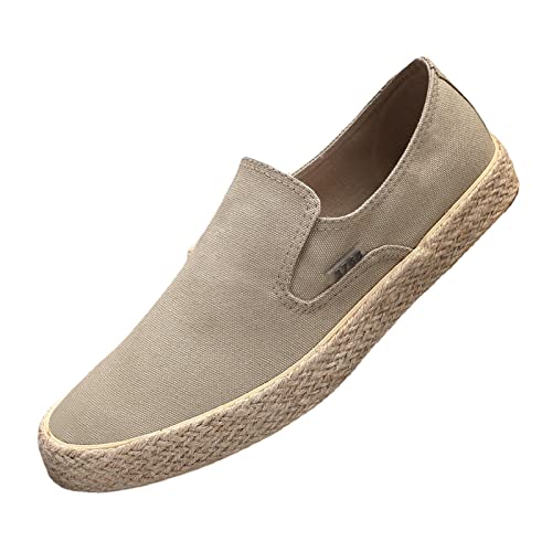 LOIJMK Herren Canvas-Schuhe - Slip-On Freizeitschuhe für Männer, leicht und atmungsaktiv - Einfarbiges Design für Flache Walkingschuhe, sportliche Aktivitäten und lässige Mode LOIJMK Herren Canvas-Schuhe - Slip-On Freizeitschuhe für Männer, leicht und atmungsaktiv - Einfarbiges Design für Flache Walkingschuhe, sportliche Aktivitäten und lässige Mode von LOIJMK