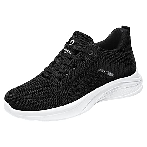 LOIJMK Herren schwarz 43 Business Schuhe Herren schwarz Ledersohle barfussschuhe Herren sporthalle Wanderschuhe Herren Leder zwiegenäht Turnschuhe Herren weiß hoch Herrenschuhe Sommer wasserdicht von LOIJMK