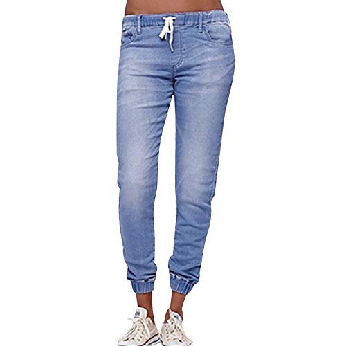 LOIJMK Hosen Damen Jeanshosen, Funky Hosen Damen Elegant Denimhose Große Größen Damenjeans Freizeithose mit Taschen und Kordelzug Mode Y2K Jeans Stretch Jeans Denim Pants Sporthose Damenhose von LOIJMK