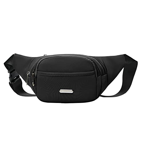 LOIJMK Hüfttaschen Beliebte Frauen Brusttaschen Tuch Eine Schulter Umhängetasche Business Handytasche Für Männer Und Frauen Umhängetaschen Herren Groß 17 (Black, One Size) von LOIJMK
