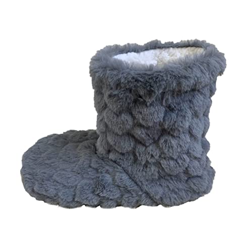 LOIJMK Hüttenschuhe Damen Winter Hüttensocken Hüttenstiefel Plüsch Warme Hausschuhe Damen Flauschige Gefüttert Hausstiefel Kuschelige Pantoffeln rutschfest Bodenschuhe Hausboots Winterhausschuhe von LOIJMK