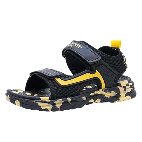 LOIJMK Kinderschuhe Bequeme Weiche Sohle Leichte Snd Mädchen Freizeitschuhe Sandalen Studenten Strandschuhe Sandale (Black, 37.5 Big Kids) von LOIJMK