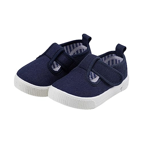 LOIJMK Kleinkind Baby Mädchen Schuhe Flache Schuhe Bao EIN Fuß Off Mädchen Leinwand Schuhe Baby Weiche Sohle Casual Schuhe einfache Mode Unisex Turnschuhe Mädchen 31 Helle Sohle (A, 28 Little Child) von LOIJMK