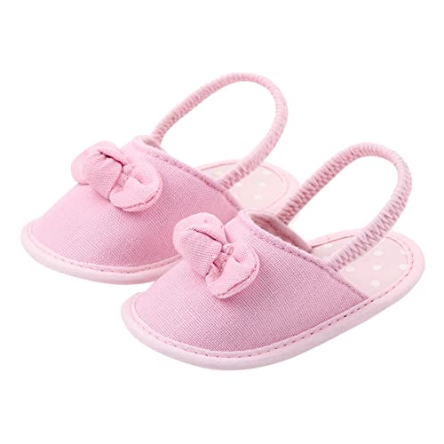 LOIJMK Kleinkind Mädchen Schuhe Erste Schuhe Sommer Kleinkind Bowknot Flache Sandalen Sandaletten Baby (Pink, 20.5 Infant) von LOIJMK